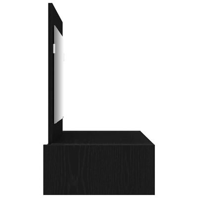 Musta meikkipöytä laatikon kanssa Naqib 100x40x70cm (puinen)