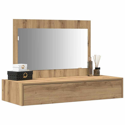 Meikkipöytä peilillä Ruskea 100 x 40 x 70 cm Tekninen puu