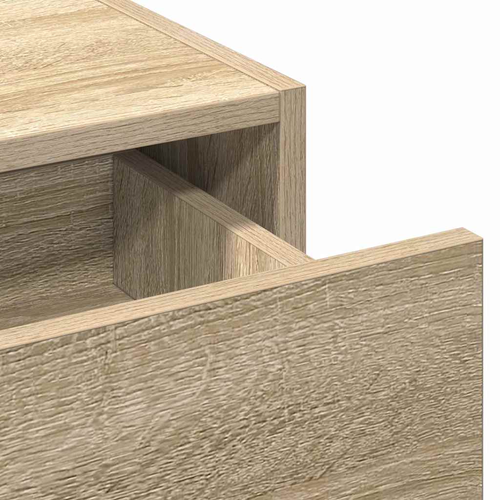 Ruskea meikkipöytä led -nauhavalot Diamandescu 60x40x70cm (puinen)
