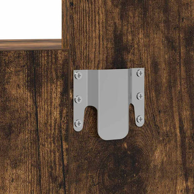 Ruskea meikkipöytä led -nauhavalot Eloira 60x40x70cm (puinen)