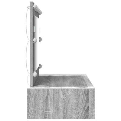 Harmaa meikkipöytä peilillä Beinol 100x40x70cm (puinen)