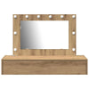 Ruskea meikkipöytä peilillä Boldor 100x40x70cm (puinen)
