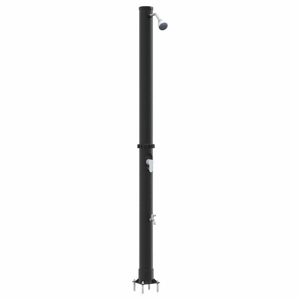 Ulkoilma-aurinkosuihku 20 l PVC ja alumiini Musta
