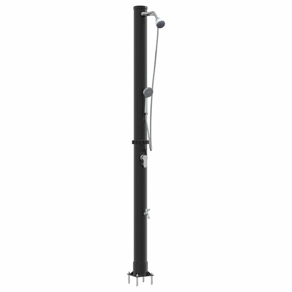 Ulkoilma-aurinkosuihku 20 l PVC ja alumiini Musta