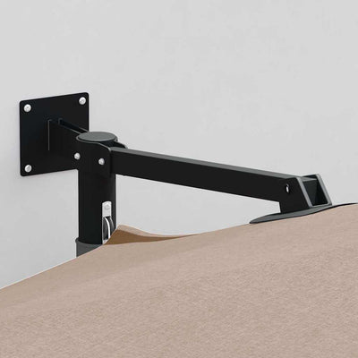 Taupe ja musta puutarhavarjo Hardie 248x248x148cm