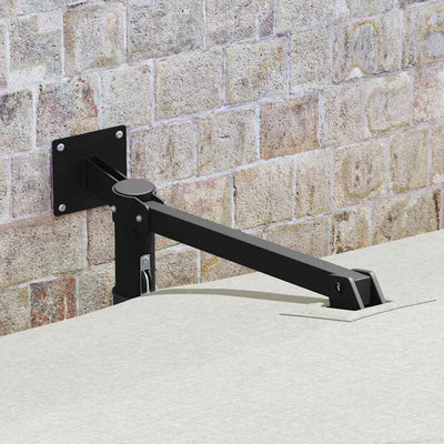 Beige ja musta puutarhavarjo Reneta 248.5x247.5x160cm