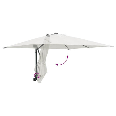 Puutarhavarjo Beige ja musta 248.5 x 247.5 x 160 cm