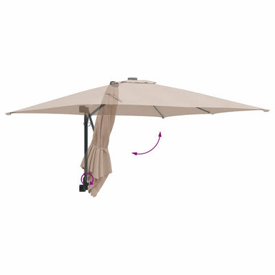 Puutarhavarjo Taupe ja Musta 248.5 x 247.5 x 160 cm