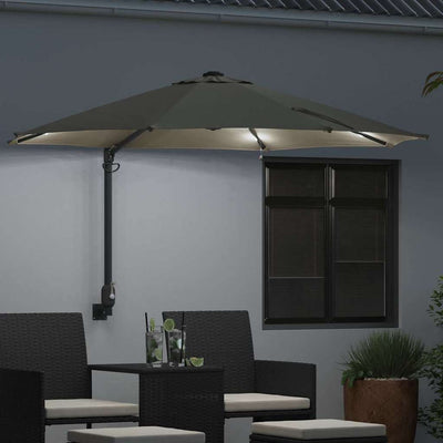 Puutarhavarjo LED -nauhavalot Beige ja musta 248 x 248 x 148 cm