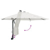 Puutarhavarjo LED -nauhavalot Beige ja musta 248 x 248 x 148 cm