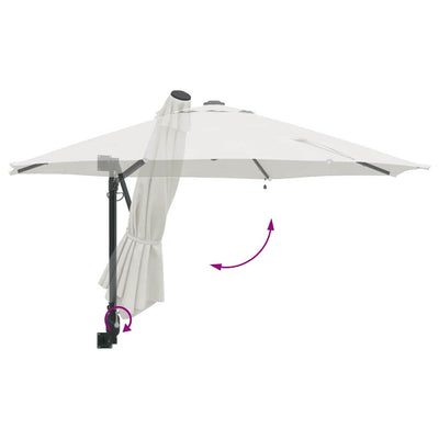Puutarhavarjo LED -nauhavalot Beige ja musta 248 x 248 x 148 cm