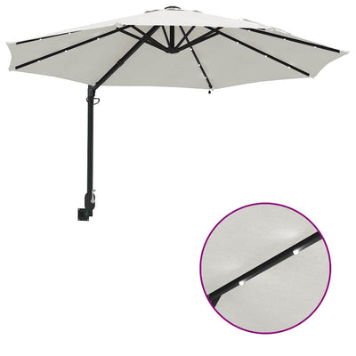 Puutarhavarjo LED -nauhavalot Beige ja musta 248 x 248 x 148 cm