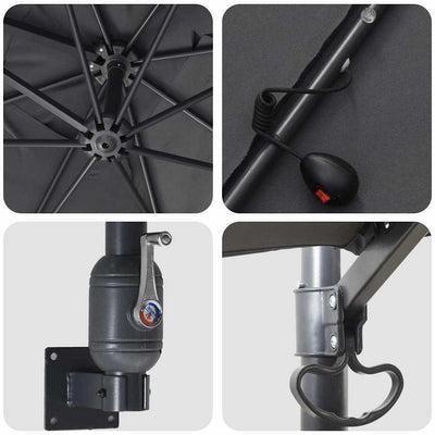 Antrasiitti puutarhavarjo Seughin 248.5x247.5x160cm (kangas)