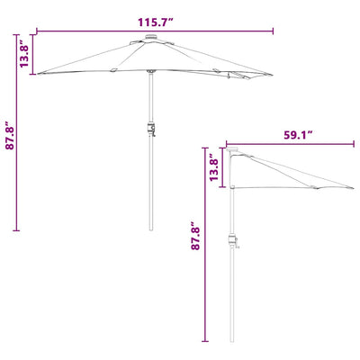 Harmaanruskea puutarhavarjo Fauszt 294x150x223cm (kangas)