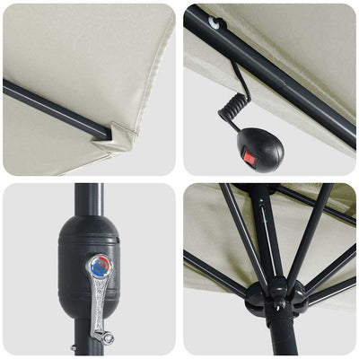 Hiekka puutarhavarjo puolikas Lozanca 294x150x224cm (kangas)