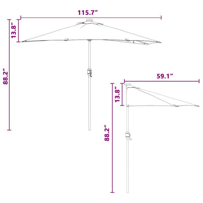 Musta puutarhavarjo Iagar 294x150x224cm (kangas)