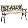 Puutarhapenkki 2 -Seater 116 x 54 x 73 cm Puu Ruskea Suorakaide
