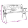 Puutarhapenkki 2 -Seater 116 x 54 x 73 cm Puu Ruskea Suorakaide