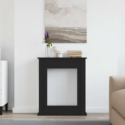Takkahuone Musta Tammi 75x20x87,5 cm Teknillinen puu