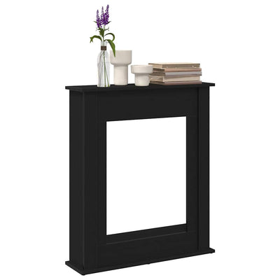 Takkahuone Musta Tammi 75x20x87,5 cm Teknillinen puu