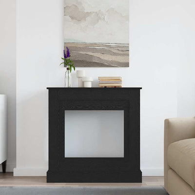Takkahuone Musta Tammi 90x30x90 cm Teknillinen puu