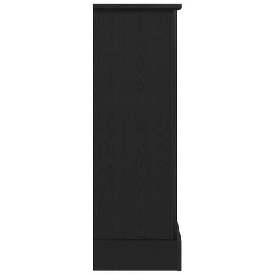 Takkahuone Musta Tammi 90x30x90 cm Teknillinen puu