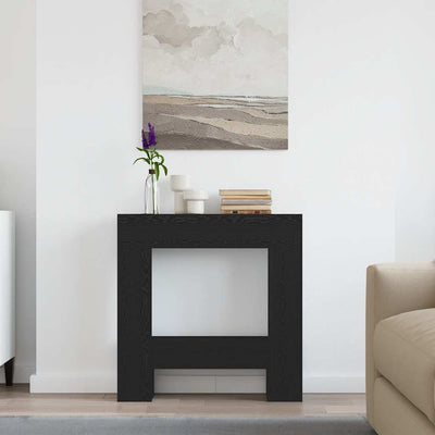 Takkahuone musta tammi 81x18x82 cm tekninen puu