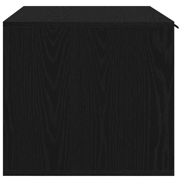 Kissanhiekkalaatikon aitaus musta tammi 80x50x45 cm tekopuu