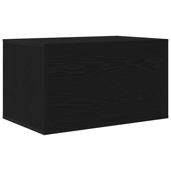 Kissanhiekkalaatikon aitaus musta tammi 80x50x45 cm tekopuu