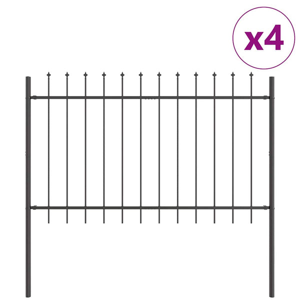 Puutarha-aita WOERDEN 4 kpl 6,8 x 0,8 m Jauhemaalattu teräs