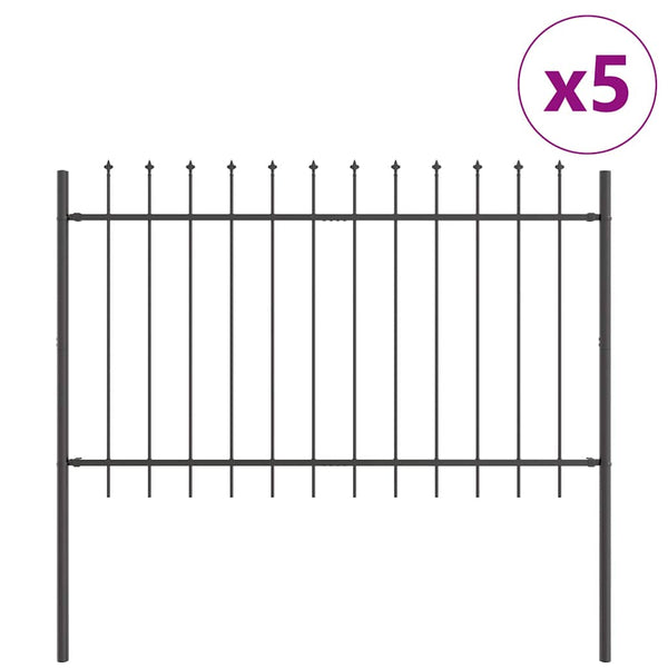 Puutarha-aita WOERDEN 5 kpl 8,5 x 1,2 m Jauhemaalattu teräs