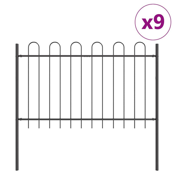 Puutarha-aita BOXTEL 9 kpl 15,3 x 0,8 m Jauhemaalattu teräs