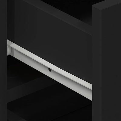 Sivupöytä laatikon kanssa Musta 120 x 36 x 69 cm Tekninen puu