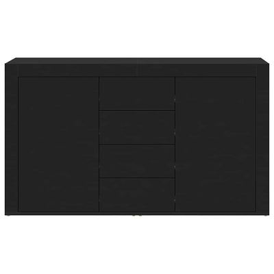 Sivupöytä laatikon kanssa Musta 120 x 36 x 69 cm Tekninen puu