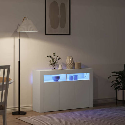 Sivupöytä Valkoinen 116 x 30 x 75 cm Tekninen puu