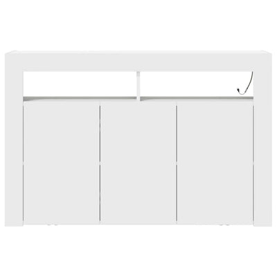 Sivupöytä Valkoinen 116 x 30 x 75 cm Tekninen puu