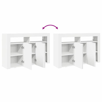 Sivupöytä Valkoinen 116 x 30 x 75 cm Tekninen puu