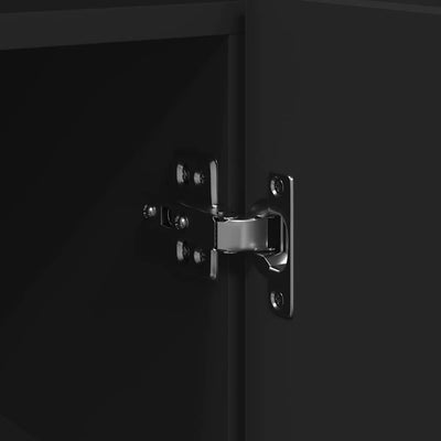 Sivupöytä Musta 116 x 30 x 75 cm Tekninen puu