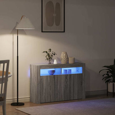 Sivupöytä Harmaa sonoma 116 x 30 x 75 cm Tekninen puu