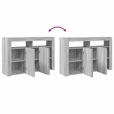 Sivupöytä Harmaa sonoma 116 x 30 x 75 cm Tekninen puu