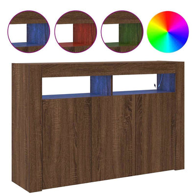 Sivupöytä Ruskea tammi 116 x 30 x 75 cm Tekninen puu