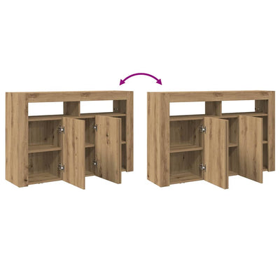 Sivupöytä artesaani tammi 116 x 30 x 75 cm Tekninen puu