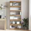 Kirjahylly 6 tasoa 80 x 30 x 198 cm Tekninen puu Artisan tammi