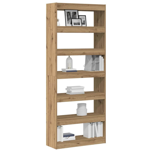 Kirjahylly 6 tasoa 80 x 30 x 198 cm Tekninen puu Artisan tammi