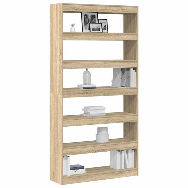 Kirjahylly 6 tasoa 100 x 30 x 198 cm Tekninen puu Sonoman tammi