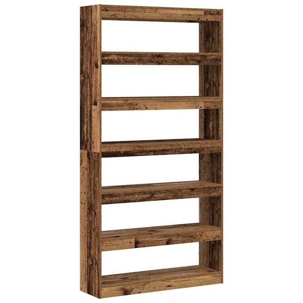 Kirjahylly 6 tasoa 100 x 30 x 198 cm Tekninen puu Jätepuu