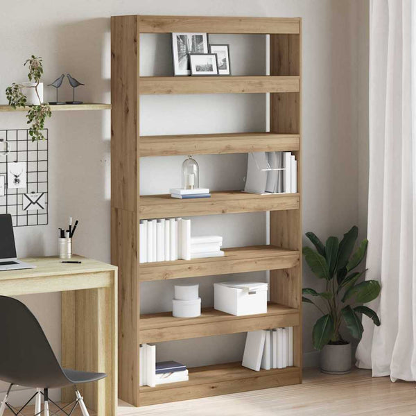 Kirjahylly 6 tasoa 100 x 30 x 198 cm Tekninen puu Artisan Tammi