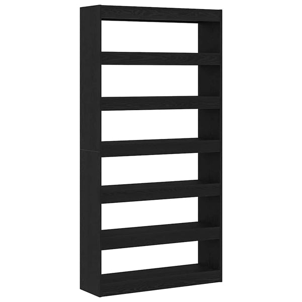 Kirjahylly 6 tasoa 100 x 30 x 198 cm Tekninen puu Musta Tammi