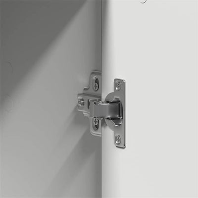 Valkoinen vaatekaappi hyllyllä Maximillian 55x25x189cm (puinen)