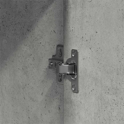 Betoninharmaa vaatekaappi ovella Hedie 55x25x189cm (puinen)